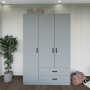 HANAH HOME Ormar Yaman Luna 1600 037 Grey - slika 1