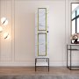 HANAH HOME Ormar Martin 1 White Black Gold - slika 1