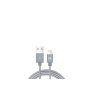 ALPHA STAR Kabl IPHONE USB-1.2M-PL-S,lightning muški,upleten,sivi - slika 1