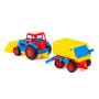Polesie Traktor za decu sa lopatom i prikolicom Basics - slika 2