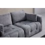 Atelier del Sofa Amaris 3 Seater With Pouffe Grey ugaona sofa - slika 2