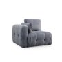 Atelier del Sofa Amaris 3 Seater With Pouffe Grey ugaona sofa - slika 5