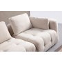 Atelier del Sofa Amaris 3 Seater With Pouffe Beige ugaona sofa - slika 3