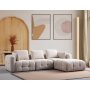 Atelier del Sofa Amaris 3 Seater With Pouffe Beige ugaona sofa - slika 1