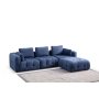 Atelier del Sofa Amaris 3 Seater With Pouffe Navy Blue ugaona sofa - slika 4
