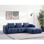 Atelier del Sofa Amaris 3 Seater With Pouffe Navy Blue ugaona sofa - slika 1