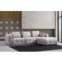Atelier del Sofa Amaris 3 Seater With Pouffe Light Grey ugaona sofa - slika 1