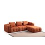 Atelier del Sofa Amaris 3 Seater With Pouffe Orange ugaona sofa - slika 5
