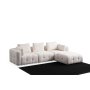 Atelier del Sofa Amaris 3 Seater With Pouffe White ugaona sofa - slika 5