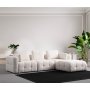 Atelier del Sofa Amaris 3 Seater With Pouffe White ugaona sofa - slika 1