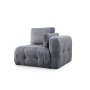 Atelier del Sofa Amaris 2 Seater With Pouffe Grey ugaona sofa - slika 5