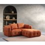 Atelier del Sofa Amaris 2 Seater With Pouffe Orange ugaona sofa - slika 1