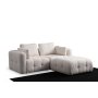 Atelier del Sofa Amaris 2 Seater With Pouffe White ugaona sofa - slika 1