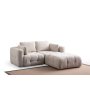 Atelier del Sofa Amaris 2 Seater With Pouffe Beige ugaona sofa - slika 1
