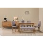 HANAH HOME Vina 03 0701 Atlantic Pine Grey (Produžni trpezarijski sto, stolice i konzola set (7 komada)) - slika 1