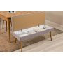 HANAH HOME Vina 03 0701 Atlantic Pine Grey (Produžni trpezarijski sto, stolice i konzola set (7 komada)) - slika 3