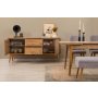 HANAH HOME Vina 03 0701 Atlantic Pine Grey (Produžni trpezarijski sto, stolice i konzola set (7 komada)) - slika 4
