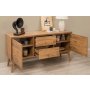 HANAH HOME Vina 03 0701 Atlantic Pine Grey (Produžni trpezarijski sto, stolice i konzola set (7 komada)) - slika 5