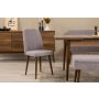 HANAH HOME Vina 03 0701 Walnut Grey (Produžni trpezarijski sto, stolice i konzola set (7 komada) - slika 5