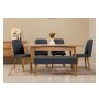 HANAH HOME Vina 03 1048 Atlantic Pine Dark Blue (Produžni trpezarijski sto, stolice i konzola set (7 komada) - slika 2