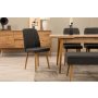 HANAH HOME Vina 03 1053 Atlantic Pine Anthracite (Produžni trpezarijski sto, stolice i konzola set (7 komada) - slika 3