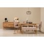 HANAH HOME Vina 03 0900 Atlantic Pine Stone (Produžni trpezarijski sto, stolice i konzola set (7 komada) - slika 1