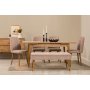 HANAH HOME Vina 03 0900 Atlantic Pine Stone (Produžni trpezarijski sto, stolice i konzola set (7 komada) - slika 3