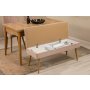 HANAH HOME Vina Bench 04 0900 Atlantic Pine Stone (Produžni trpezarijski sto, stolice i konzola (6 komada) - slika 3