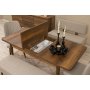 HANAH HOME Vina Bench 04 1005 Walnut Cream (Produžni trpezarijski sto, stolice i konzola (6 komada) - slika 5