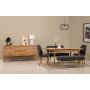 HANAH HOME Vina Bench 04 1053 Atlantic Pine Anthracite (Produžni trpezarijski sto, stolice i konzola (6 komada) - slika 2