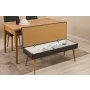 HANAH HOME Vina Bench 04 1053 Atlantic Pine Anthracite (Produžni trpezarijski sto, stolice i konzola (6 komada) - slika 3