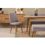 HANAH HOME Vina Bench 04 0701 Atlantic Pine Grey (Produžni trpezarijski sto, stolice i konzola (6 komada) - slika 3