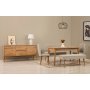 HANAH HOME Vina Bench 04 1005 Atlantic Pine Cream (Produžni trpezarijski sto, stolice i konzola (6 komada) - slika 1