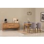 HANAH HOME Vina 01 0701 Atlantic Pine Grey (Produžni trpezarijski sto, stolice i konzola (6 komada)) - slika 1