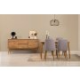 HANAH HOME Vina 01 0701 Atlantic Pine Grey (Produžni trpezarijski sto, stolice i konzola (6 komada)) - slika 2