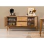 HANAH HOME Vina 01 0900 Atlantic Pine Stone (Produžni trpezarijski sto, stolice i konzola (6 komada)) - slika 3