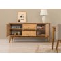 HANAH HOME Vina 01 1005 Atlantic Pine Cream (Produžni trpezarijski sto, stolice i konzola (6 komada)) - slika 3