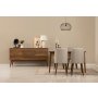 HANAH HOME Vina 01 1005 Walnut Cream (Produžni trpezarijski sto, stolice i konzola (6 komada)) - slika 2