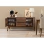 HANAH HOME Vina 01 1005 Walnut Cream (Produžni trpezarijski sto, stolice i konzola (6 komada)) - slika 3