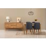 HANAH HOME Vina 01 1048 Atlantic Pine Dark Blue (Produžni trpezarijski sto, stolice i konzola (6 komada)) - slika 2