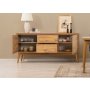 HANAH HOME Vina 01 1048 Atlantic Pine Dark Blue (Produžni trpezarijski sto, stolice i konzola (6 komada)) - slika 3