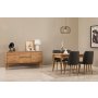 HANAH HOME Vina 01 1053 Atlantic Pine Anthracite (Produžni trpezarijski sto, stolice i konzola (6 komada)) - slika 2