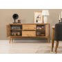 HANAH HOME Vina 01 1053 Atlantic Pine Anthracite (Produžni trpezarijski sto, stolice i konzola (6 komada)) - slika 3
