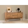 HANAH HOME Vina 01 1053 Atlantic Pine Anthracite (Produžni trpezarijski sto, stolice i konzola (6 komada)) - slika 5