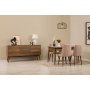 HANAH HOME Vina 01 0900 Walnut Stone (Produžni trpezarijski sto, stolice i konzola (6 komada)) - slika 1