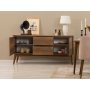 HANAH HOME Vina 01 0900 Walnut Stone (Produžni trpezarijski sto, stolice i konzola (6 komada)) - slika 3