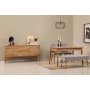 HANAH HOME Vina 02 0701 Atlantic Pine Grey (Produživi trpezarijski sto, stolice i konzola (5 komada)) - slika 1