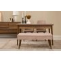 HANAH HOME Vina 02 0900 Walnut Stone (Produživi trpezarijski sto, stolice i konzola (5 komada)) - slika 2