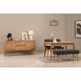 HANAH HOME Vina 02 1053 Atlantic Pine Anthracite (Produživi trpezarijski sto, stolice i konzola (5 komada)) - slika 1