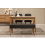HANAH HOME Vina 02 1053 Atlantic Pine Anthracite (Produživi trpezarijski sto, stolice i konzola (5 komada)) - slika 2